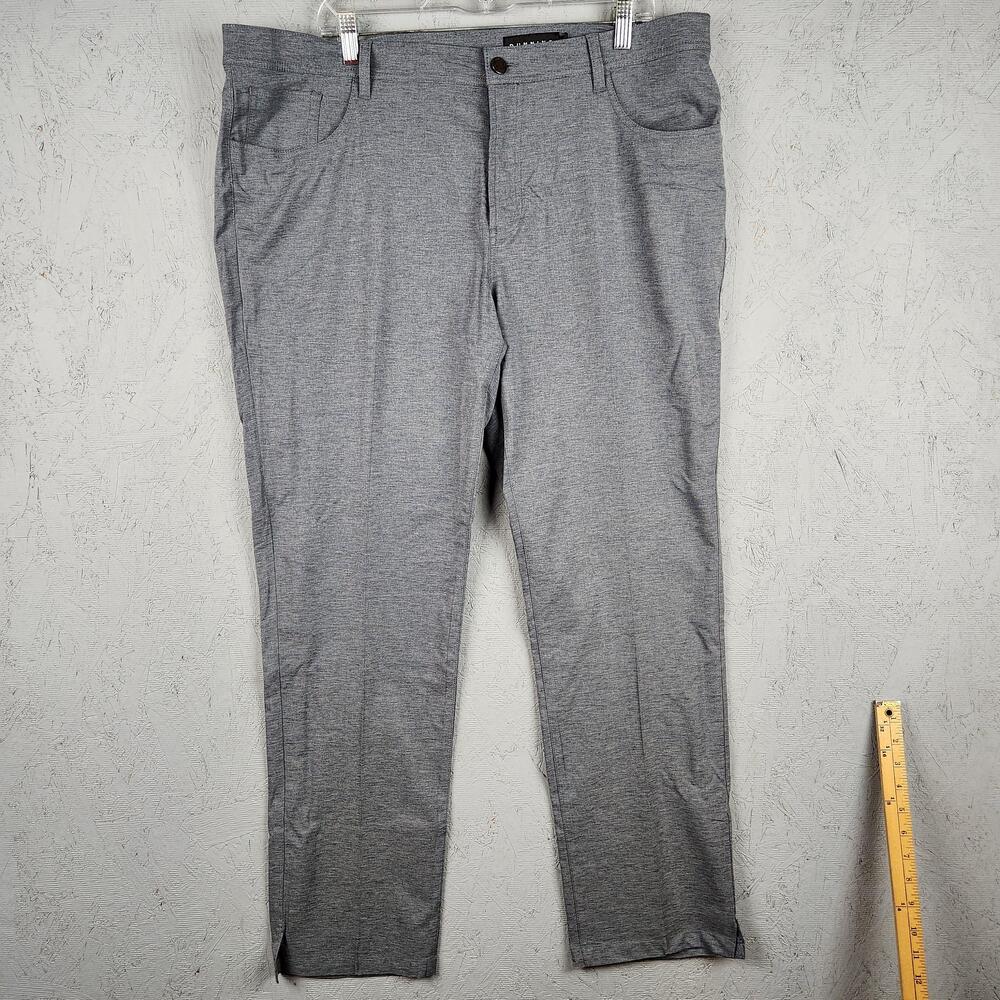 Dunning Pants Mens 38x32 Gray Golf Stretch Performance Casual Lightweight Preppy